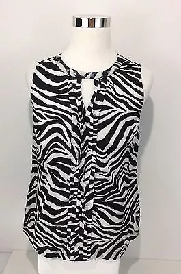 Michael Kors Women's 14 Tank Top Multicolor Zebra Pattern Unique Rare EUC • $14.99