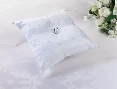 £18.99 • Buy Scattered Pearl Ring Bearer Pillow ~ Ivory / White