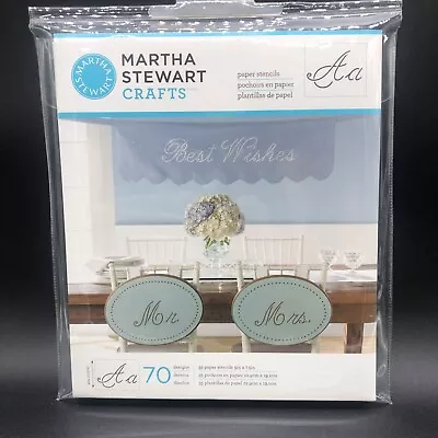 Martha Stewart Crafts Script Alphabet & Number 70 Designs Paper Stencils 4  Disc • $9.99