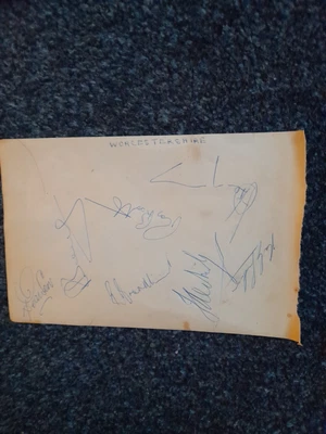 £12.95 • Buy WORCESTERSHIRE CCC 1953 Autograph 8 Signed Cricketers