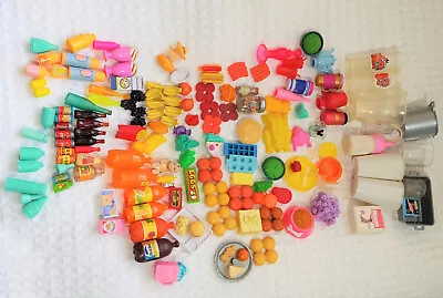 £29.21 • Buy Barbie Doll Play Dishes Food Accessories Lot Of 150 Pcs Banana Eggs Coke Juice