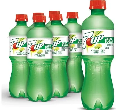 7UP Lemon Lime Soda 16.9 Fl Oz Bottles Pack Of 6 • $17.99