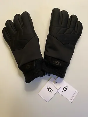 UGG Australia Gloves  Faux Fur Lined Quilted Gloves Black Size S/M Men • $50