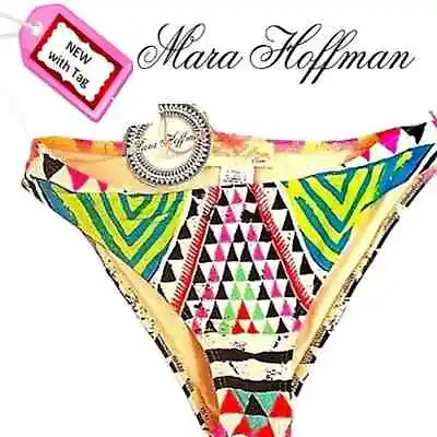 Mara Hoffman Bikini Bottom Sz XS Tribal Bright Geo Print Hipster Aztec Triangle  • $69