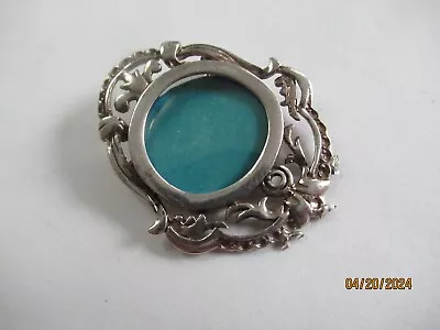 Vintage REO Signed Victorian Revival Sterling Silver 925 Photo Brooch Pin • $34.99