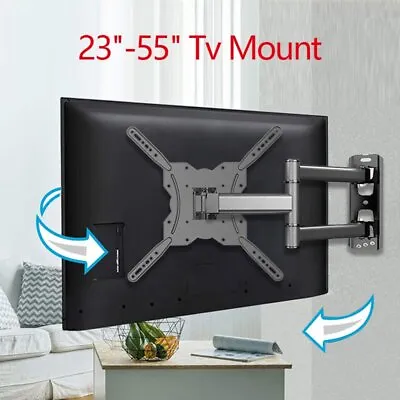 TV Wall Bracket Mount Tilt Swivel For Samsung Sony LG 26 28 32 38 40 50 55 Inch • £13.29