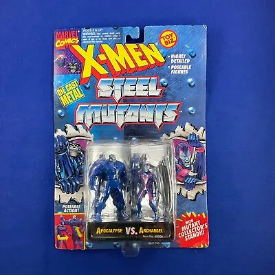 APOCALYPSE VS ARCHANGEL 1994 Toy Biz STEEL MUTANTS Die Cast Metal Figures MOC • $16.99