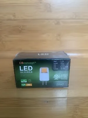  CBconcept  12 Volt G6.35 LED Light Bulb Epistar COB 1.7 Watt-Dimmable 10 PACK • $23.99