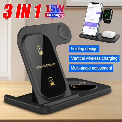 15W Wireless Charger Dock Station Fast Charging For Apple Watch IPHONE Airpods • $27.45