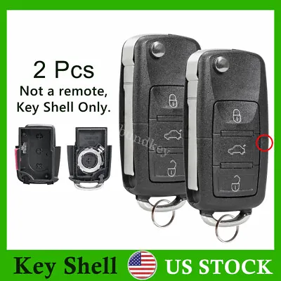 2 For Volkswagen 2006 2007 2008 2009 Rabbit Flip Remote Car Key Fob Case Cover • $12.88