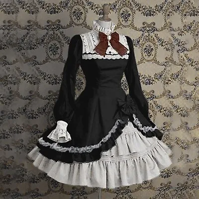 Gothic Lolita Medieval Lace Dress Princess Dress Halloween Costume Plus Size • £35.99