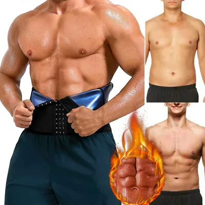 Waist Trainer For Men Sweat Trimmer Tummy Tuck Belt Stomach Body Shaper Girdles • $13.79