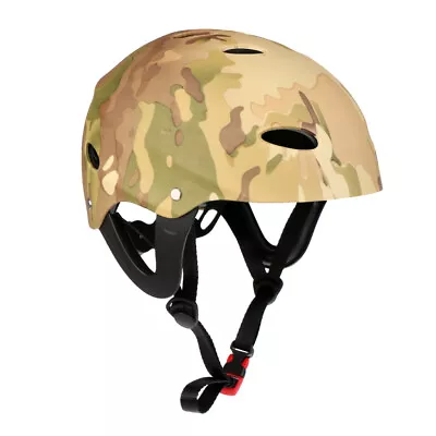 Safety Hard Helmet Kayak Canoe Surf   Wakeboard Water Sport Protection Army • £26.51