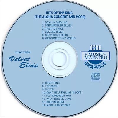 Karaoke CD+G ELVIS PRESLEY NEW Disc #2 Music MaestroSuspicious MindsMy Way + • $9.99