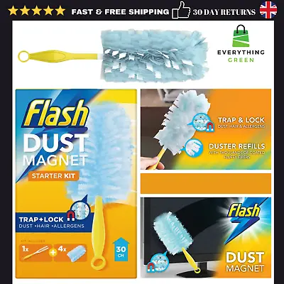 £7.79 • Buy Flash Dust Magnet Feather Cleaner Duster Mircrofibre Cleaning Starter Kit Handle