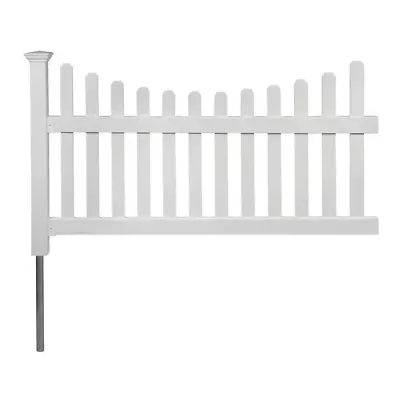 3.5 Ft. X 6 Ft. Permanent Vinyl Picket Fence Panel Kit With No-Dig Anchor & Cap • $116.91