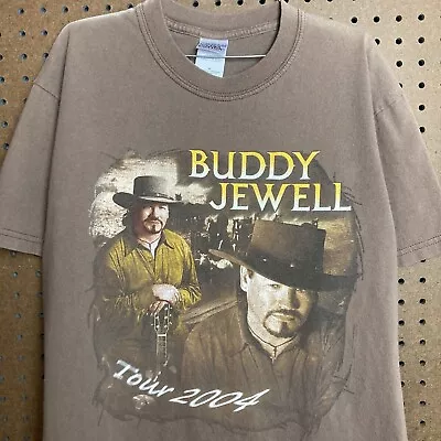 Vintage Y2K 2004 Buddy Jewell Country Music Tour Band Tee T-shirt Medium Mens • $14.80