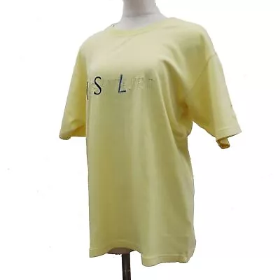 Yves Saint Laurent Short Sleeve Used T-shirt Cotton Yellow Size S China #AG122 Y • £100.24