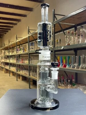 $94.89 • Buy Phoenix Star - 16  Inch Glass Water Pipe Bong - Freezable Glycerin Coil - BLACK