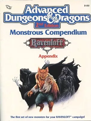 Mc10 Ravenloft Appendix Exc+! Monstrous Compendium 2122 Monster Manual Tsr D&d • $59.95