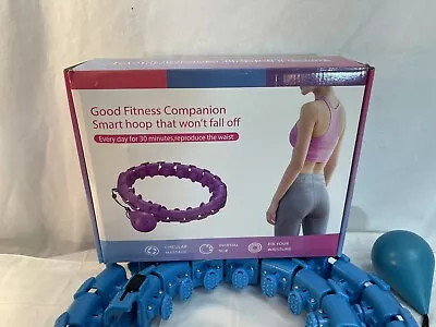 BLUE 24 Knots Smart Hula Hoop Detachable Massage Exerciser Fitness NIB PE5 • $23.72