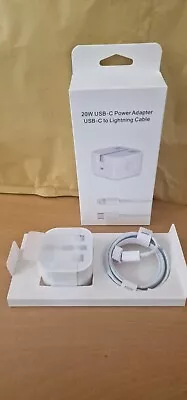 £9.99 • Buy For Apple IPhone Fast Charger Plug Adapter And Cable - White  20w Power USB-C