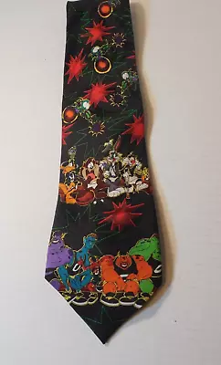 Vintage 90s 1996 SPACE JAM TAZ Neck TIE Michael Jordan Movie Bugs Sylvester  • $13.99