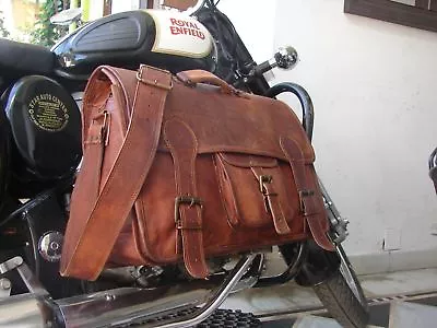 Bag S Genuine Brown Leather Messenger Shoulder LaptopOfficeBriefcase Bag 18  • $82.29