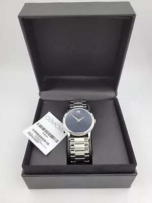 Movado Classic Museum Men’s Black Dial Swiss Quartz Watch - 2100014 ($895 MSRP) • $349.99