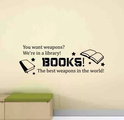 £28.59 • Buy Books Wall Decal Doctor Who Quote Library Decor School Poster Vinyl Sticker 1003
