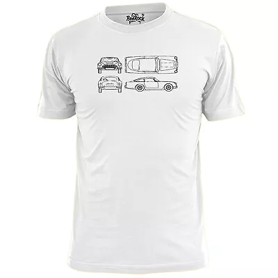 £10.99 • Buy Mens Aston Martin DB5 Vintage Car Blueprint T Shirt Retro