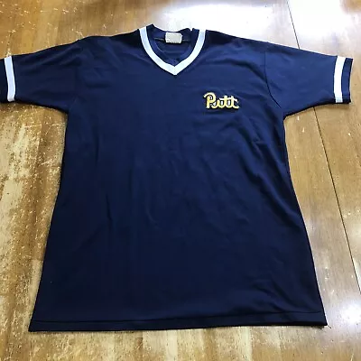 Vintage University Of Pittsburgh Pitt Medalist Pride Varsity V Neck Medium Shirt • $19.99