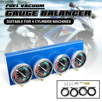 $35.99 • Buy 4 Pack Motorcycle Carburetor Carb Vacuum Gauge Balancer Synchronizer Tool 