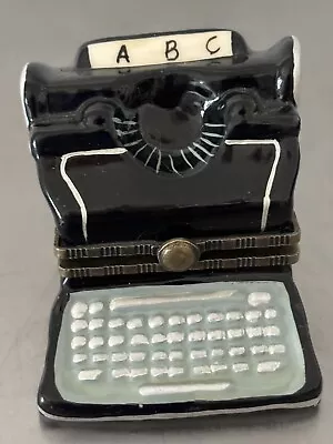 VNTG Hinged Trinket Box OLD FASHIONED TYPEWRITER - Limoges Style FREE SHIPPING • $15.95