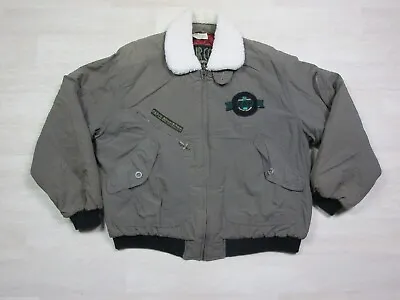 Vintage Military Bomber Jacket US Air Corp Airforce Nylon Quilted Men's Sz (M/L) • $74.98