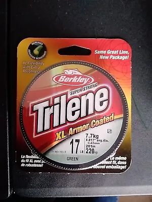 17lb Green Berkley Trilene Mono XL Fishing Line  Armor Coated Monofilament  • $7.97