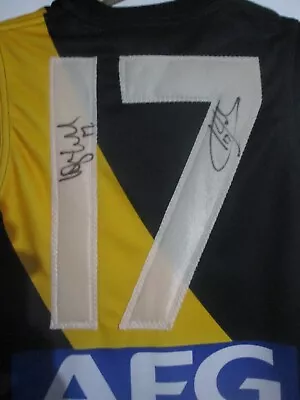 Wayne Campbell And Kane Johnson Hand Signed Richmond Jumper No 17 Captain Jumper • $300