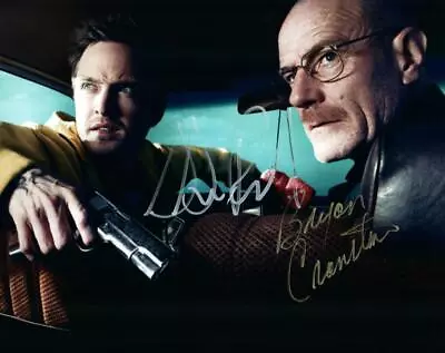 Aaron Paul Bryan Cranston Signed 8x10 Photo Autographed Pic Beautiful With COA • $70.96