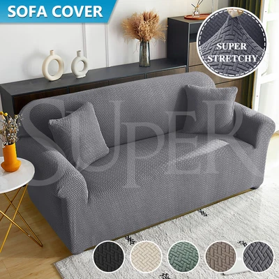 Sofa Cover Couch Covers 1 2 3 4 Seater Slipcover Lounge Protector High Stretch • $28.99