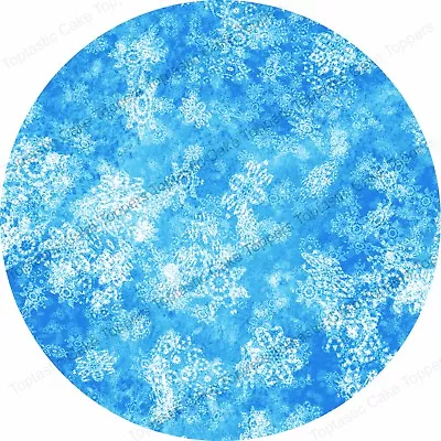 Frozen Winter Snowflakes Xmas Pattern Background Edible Icing Party Cake Topper  • £4.15