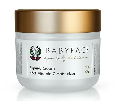 Super-C 15% Vitamin C Moisturizer Cream AntiAging Wrinkle Sun Damage By Babyface • $22.95