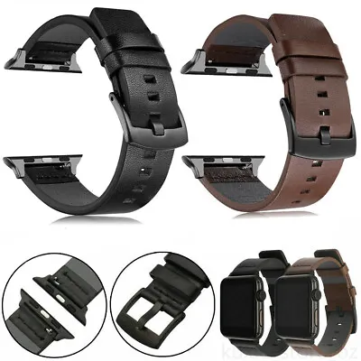 $13.99 • Buy Genuine Leather Iwatch Band Wrist Strap For Apple Watch Series 7 5 432 6 38-44mm
