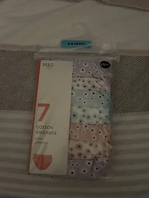 Marks And Spencer’s Girls Knickers/Briefs Pack Of 7 5-6 Years BNWT • £7.50