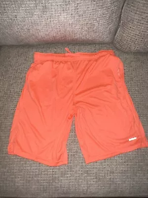 Mens Athletic Works Training Shorts Orange Size Small • $11.20