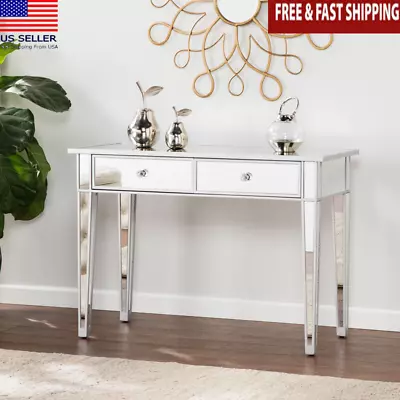 Modern Media Console Table W/ 2 Drawer Spacious Tabletop Living Room Wooden New • $202.50