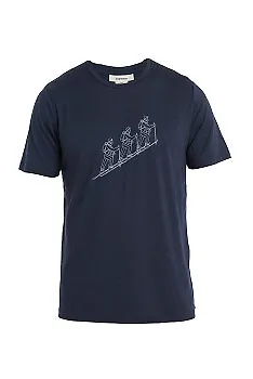 Icebreaker Merino 150 Tech Lite II SS Mens Tee Natural Ski Tour • $79.96