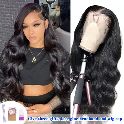 32inch Lace Front Wig Body Wave Human Hair 13x4 Frontal Wig 4x4 Lace Closure Wig • $66.55