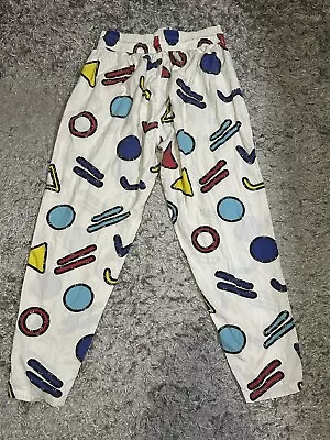 Men's Vintage DY Jeans 90's Retro Print Beach Parachute Pants Size XL • $14.99