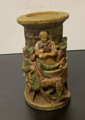 Vintage German Figural Wax Candle Gunter Kerzen Ale House Pub 10 1/2” Large • $34