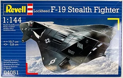 Lockheed F-19 Stealth Fighter 1:144 Revell 04051 Skill 2 Model Kit NEW Open Box • $17.97